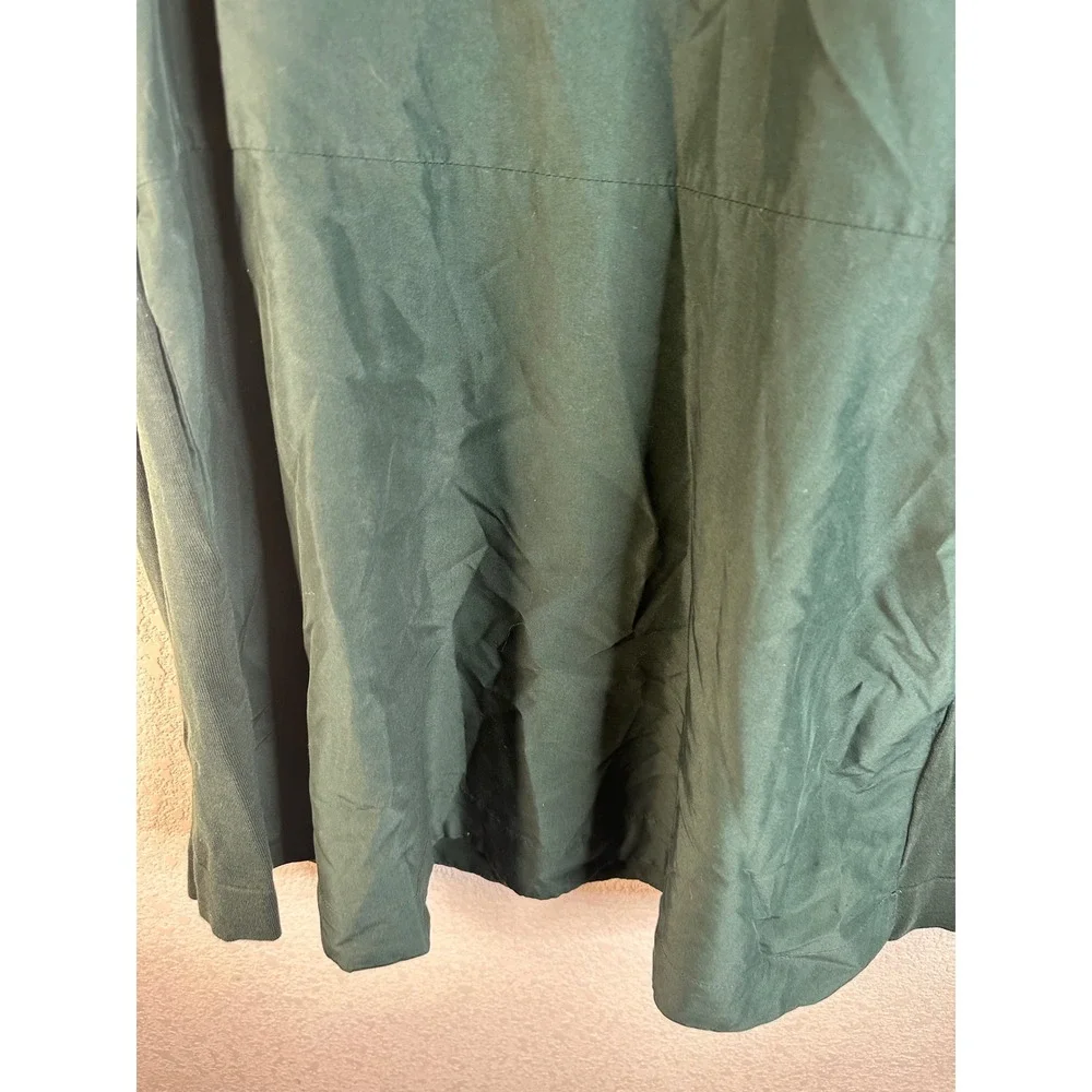 COS Women's Green Mixed Media Knit Woven Panel Shift Dress Size Medium